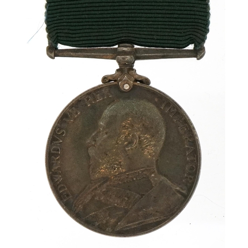 1750 - Edward VII British military Volunteer Long Service medal awarded to 2925SJT:T.G.CUTMORE3KENTR.G.A.V.