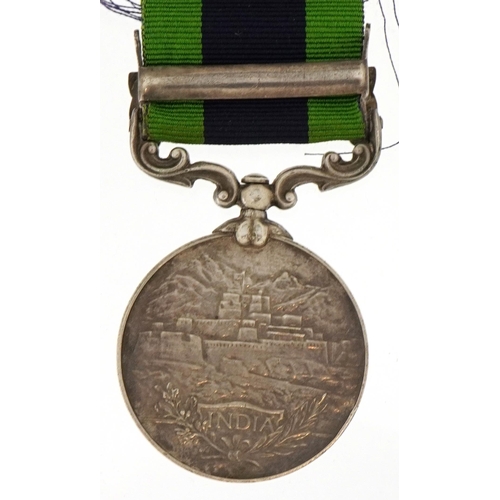 1742 - Edward VII British military India General Service medal with North West Frontier 1908 bar housed in ... 