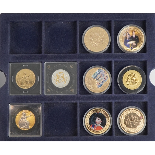 1894 - Collection of proof and other coins arranged in a fitted case including HRH Prince George of Cambrid... 