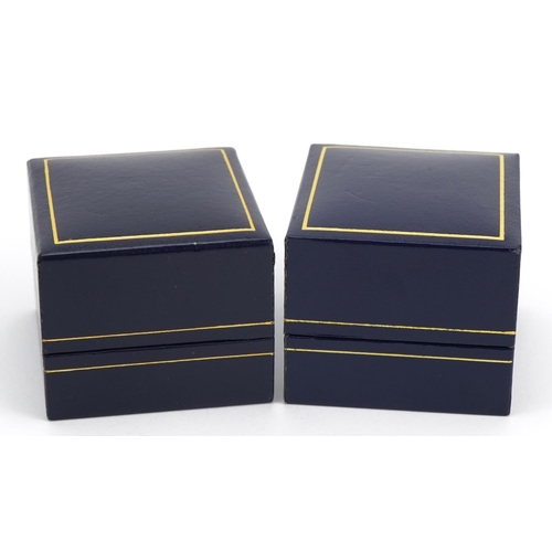 2613 - Pair of silver gilt cubic zirconia two row stud earrings and a matching silver gilt cubic zirconia t... 