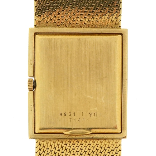 2061 - Beuche-Girod, 18ct gold gentlemen's dress watch with 18ct gold strap, the dial 25mm wide, 62.8g