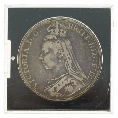 1905 - Queen Victoria 1890 silver crown