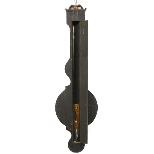 162 - Zuccuni Co, rosewood barometer, 110cm high