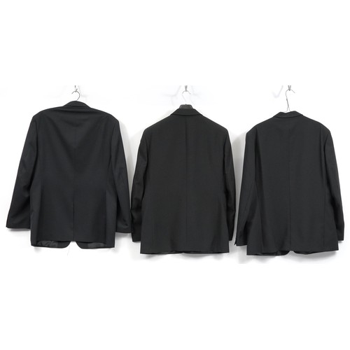 1709 - Three large black gentlemans suit jackets