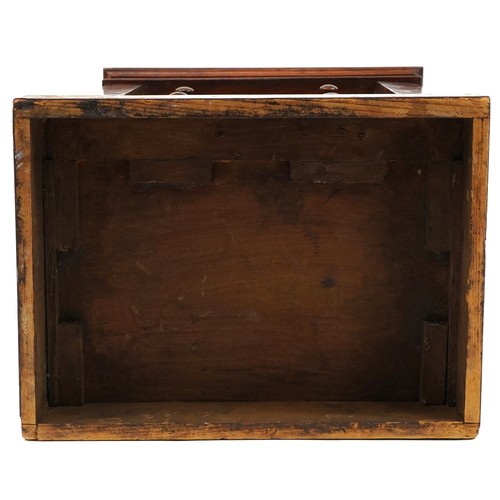 139 - Victorian walnut four drawer specimen collector's chest, 42cm H x 30cm W x 22cm D