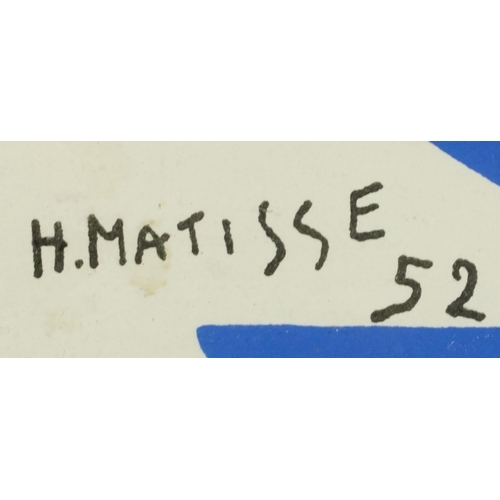 233 - After Henri Matisse - Nu Bleu VI vintage lithograph in colour, The Medici Society label verso, frame... 