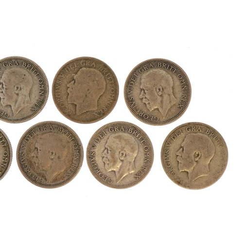 1932 - Nine George V shillings, approximately 49g