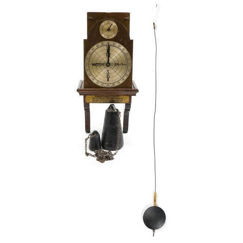 306 - Replica model of Benjamin Franklin's wall clock built in London by Thwaites & Reed Ltd, limited edit... 