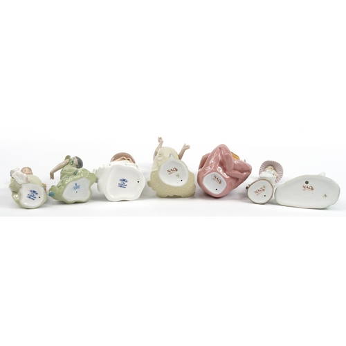 1101 - Seven Nao porcelain and Leonardo Collection figurines and figures, the largest 25.5cm high