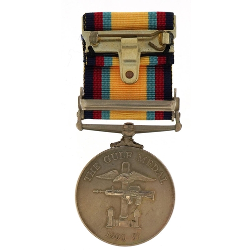 643 - British military Elizabeth II Gulf medal with 16 Jan to 28 Feb 1991 bar awarded to MM4 A A MILEA SP.... 