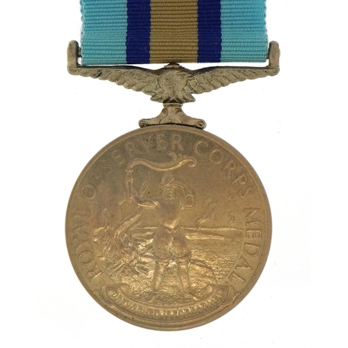 647 - British military Elizabeth II Royal Observer Corps medal awarded to Observer G H Dovell