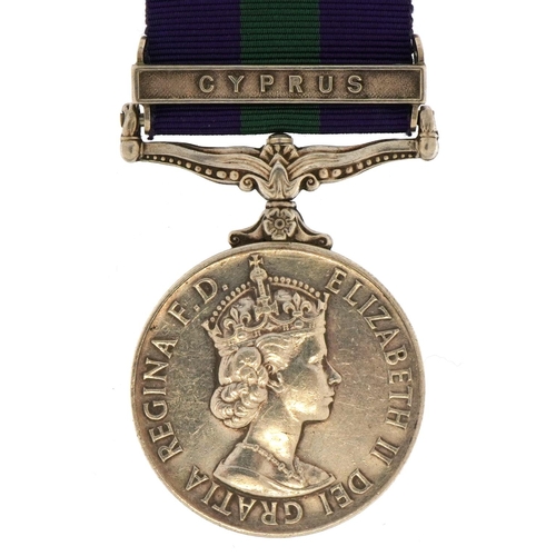 646 - British military Elizabeth II General Service medal with Cypress bar awarded to 23490098GNR.F.WALTER... 