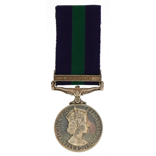 645 - British military Elizabeth II General Service medal with Malaya bar awarded to 22007469SIG.J.SCAIFE.... 