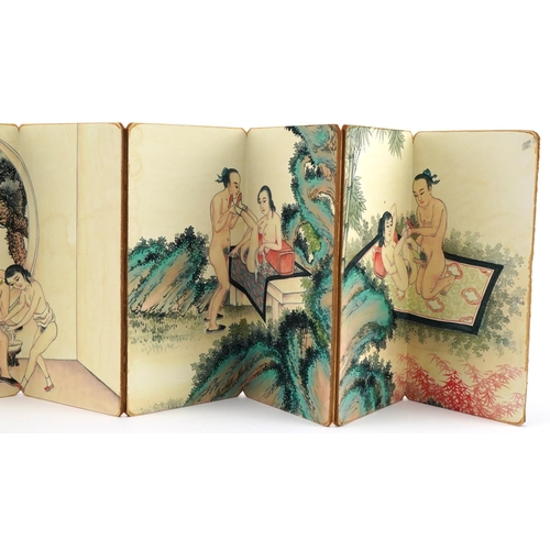 1144 - Chinese folding book depicting erotic scenes