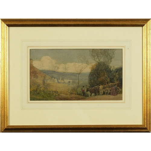 1514 - Attributed to Joseph Walter West - The Crest of the Hill, late 19th/early 20th century watercolour, ... 