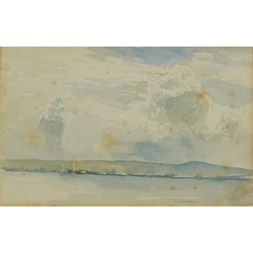 1587 - Attributed to Sir David Murray - Coastal landscape late 19th/early 20th century watercolour together... 