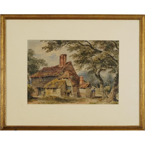 1325 - Robert Dixon - Near Rusthall Common, early 19th century watercolour, inscribed signature, faint sign... 