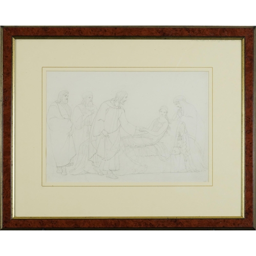 1411 - Attributed to William Frederick Woodington - Reclining female and Worshipping figures, 19th century ... 