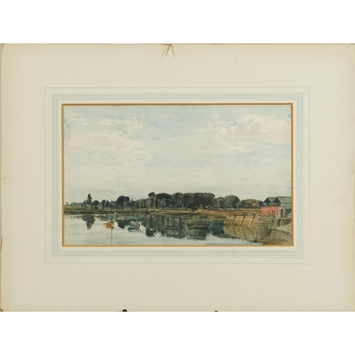 1397 - David Thomson Muirhead 1926 - On the River Deben, Woodbridge, inscribed verso, mounted, unframed, 39... 