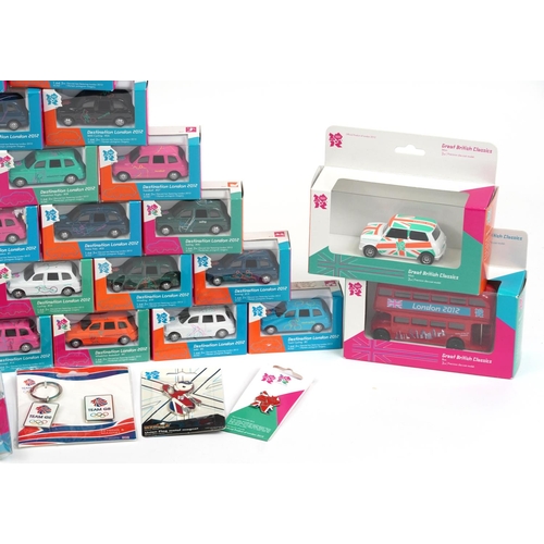 465 - Collection of London 2012 Olympic diecast vehicles with boxes