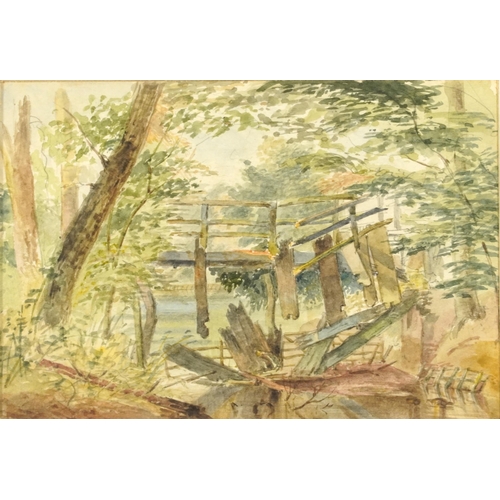 1460 - Harold Arthur Burke 1871 - Bridge at the Auberris and Glover's Mill, Kitchen Farm Ballingdon and fem... 