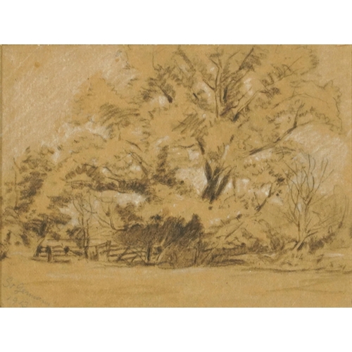 1459 - Howard Arthur Burke - Studio North Holmwood, street scene and woodland, three early 20th century mix... 