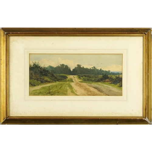 1477 - Ernest Gabriel Mitchell 1882 - Rural landscape, 19th century watercolour, mounted, framed and glazed... 