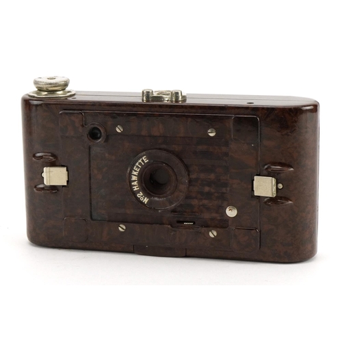 1153 - Vintage Kodak no 2 Hawkette camera with canvas case