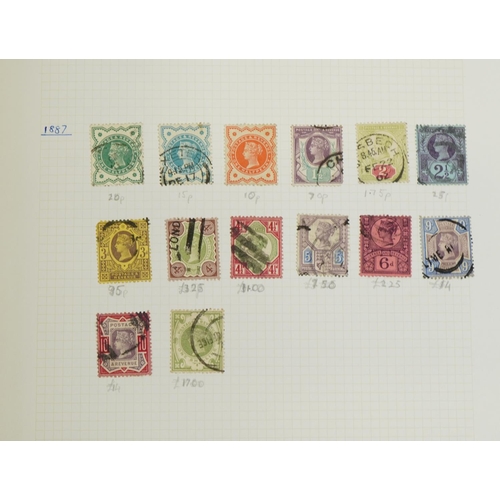 582 - 19th century and later British and world stamps arranged in three albums including Penny Red, Tuppen... 