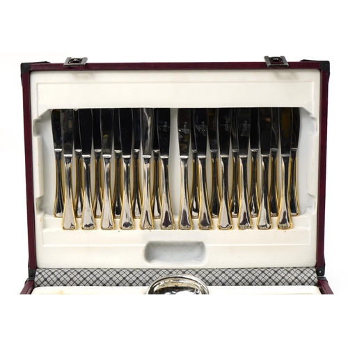 1176 - Svanera, Italian canteen of stainless steel cutlery, the canteen 45cm wide