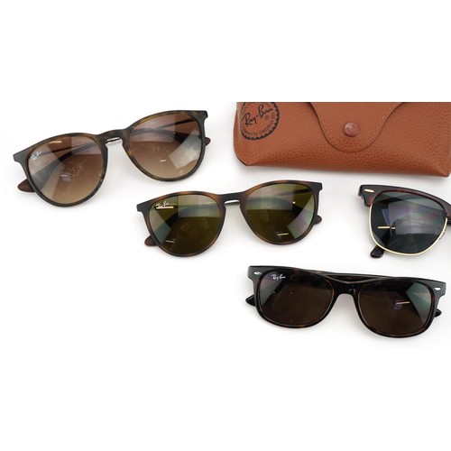 431 - Five pairs of sunglasses including Ray-Ban, some with cases