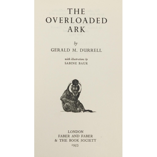 611 - Overloaded Ark by Gerald N Durrel, hardback book with dust jacket, published London Faber & Faber Bo... 