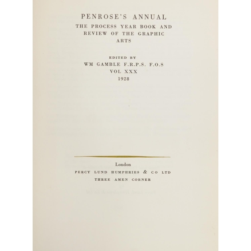 612 - Penrose's Annual, hardback book The Process Year Book on Review of Cathcart, published Lund Percy Hu... 