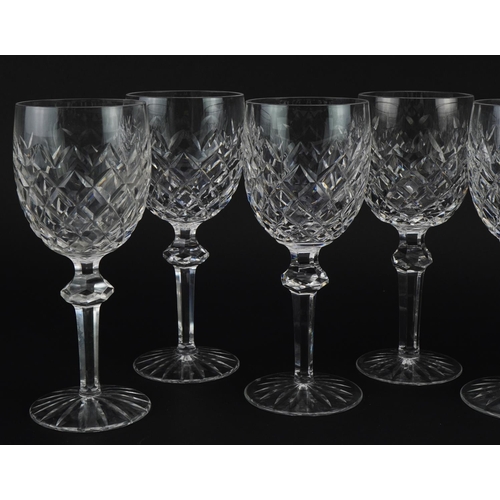 400 - Set of eight Waterford Crystal Powerscourt wine glasses, each 19cm high