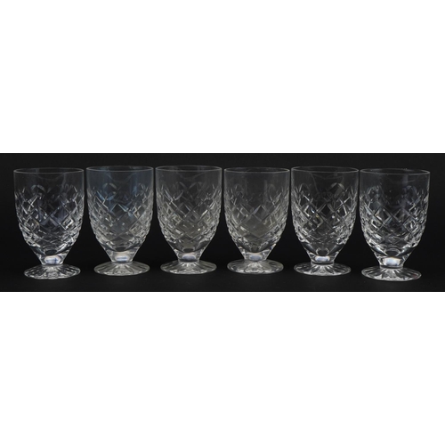 395 - Set of six Waterford Crystal Powerscourt drinking glasses, each 10cm high