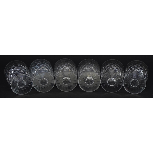 395 - Set of six Waterford Crystal Powerscourt drinking glasses, each 10cm high