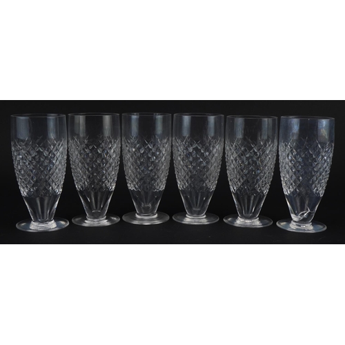 402 - Set of six Waterford Crystal Powerscourt drinking glasses, each 16cm high