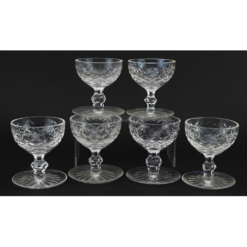 401 - Set of six Waterford Crystal Powerscourt sundae dishes, each 12cm high