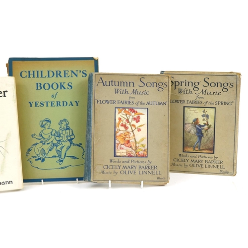 630 - Five vintage children's books including Horsemanship by Sarah Bowes Lyon, Spring Songs With Music Fr... 