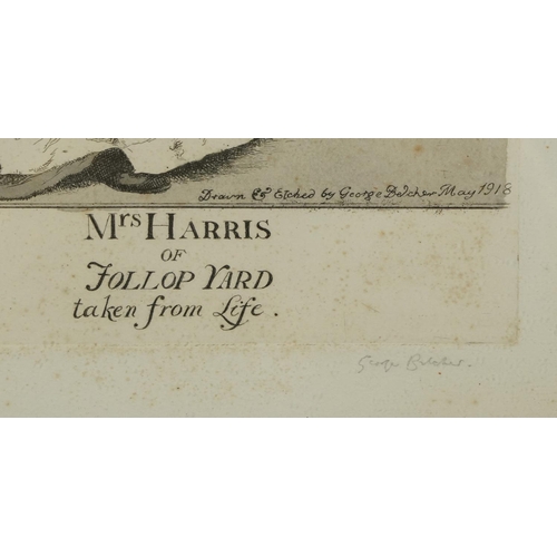 1712 - George Belcher 1918 - Mrs Harris of Follop Yard, taken from life, early 20th century pencil signed p... 