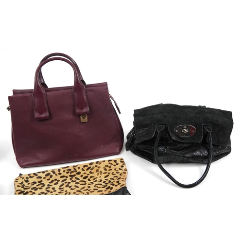 436 - Ladies Biba cosmetic carry case and two bags comprising Michael Kors, Steve Madden and Mulberry, the... 