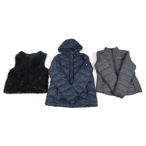 440 - Ladies Jack Wills, Barbour and Phase Eight clothing comprising two quilted coats, two blazer jackets... 