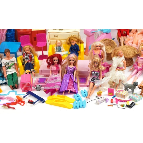 461 - Large collection of vintage and later Barbie and Sindy dolls, clothing, furniture and accessories