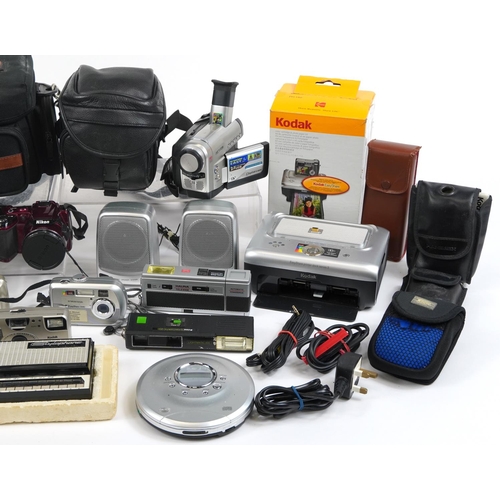 1164 - Camera accessories and electricals including Nikon Coolpix L120, Hoya 80-205mm lens and a Durabrand ... 