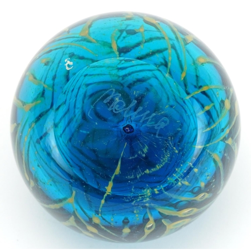 1183 - Large Mdina glass paperweight, 11.5cm high