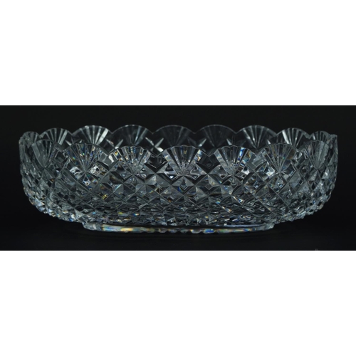 392 - Waterford Crystal oval bowl with certificate and box numbered 322-934, 27.5cm wide