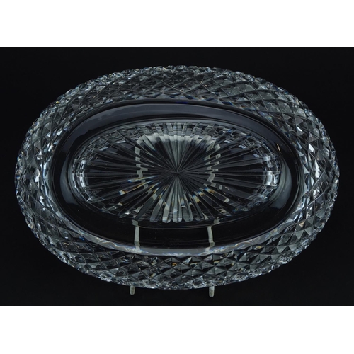 392 - Waterford Crystal oval bowl with certificate and box numbered 322-934, 27.5cm wide