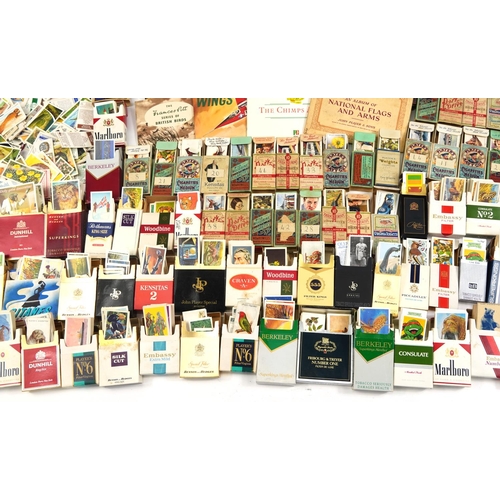 595 - Extensive collection of cigarette and tea cards, some arranged in albums including Brooke Bond Tea, ... 