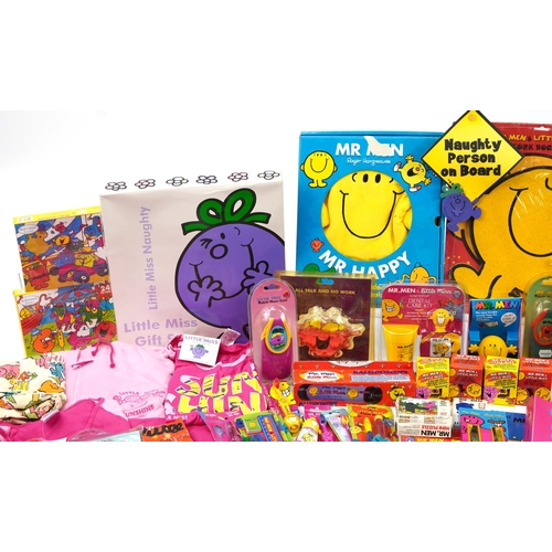 476 - Large collection of Mr Men collectables including soft toys, storage jars, kaleidoscope, organiser, ... 