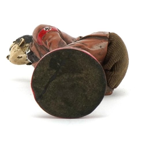 705 - Military interest pin cushion in the form of Adolf Hitler, 12cm high